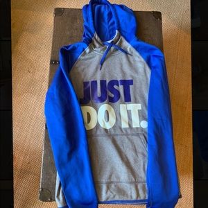 Blue and Grey Nike hoodie